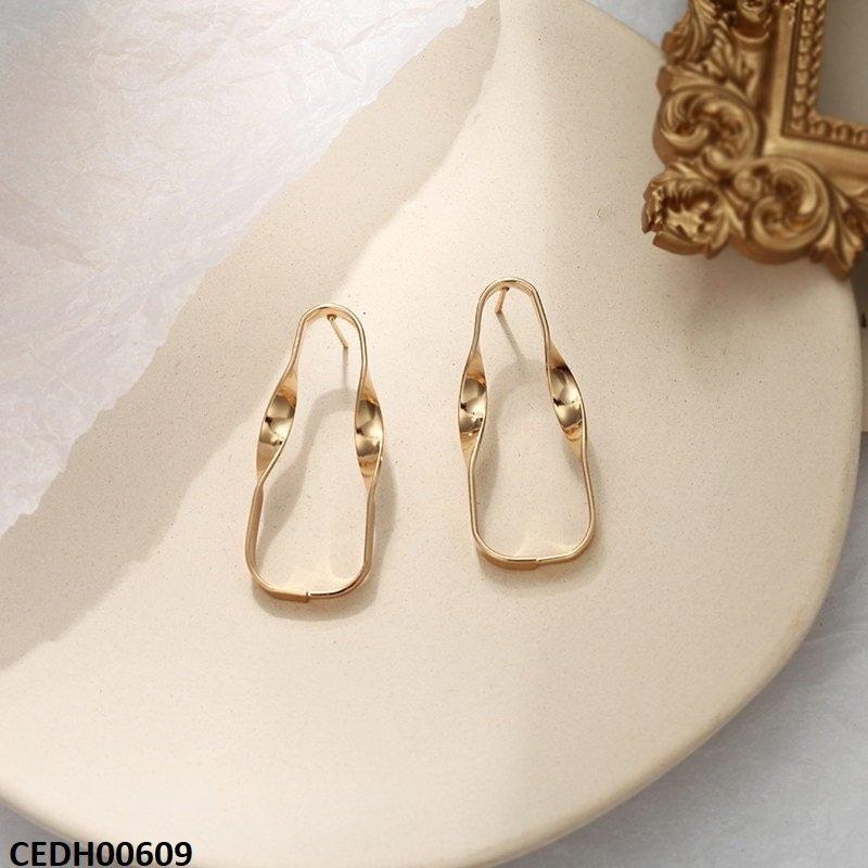 CEDH00609 JMN Oval Plain Drop Earring - CEDH