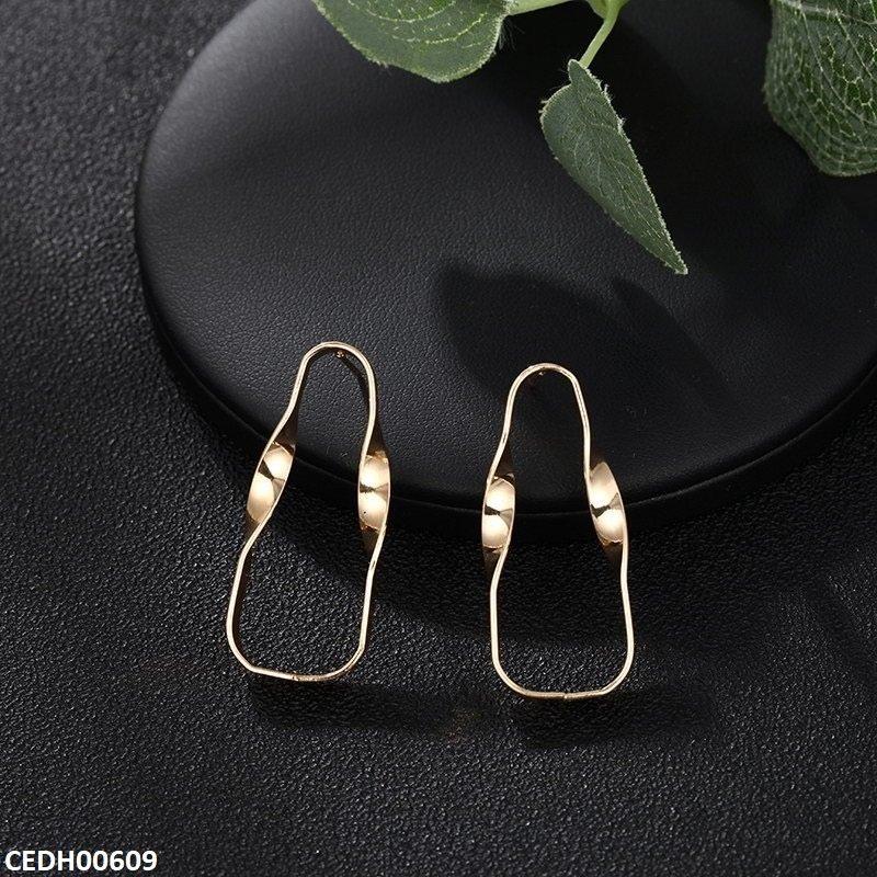 CEDH00609 JMN Oval Plain Drop Earring - CEDH
