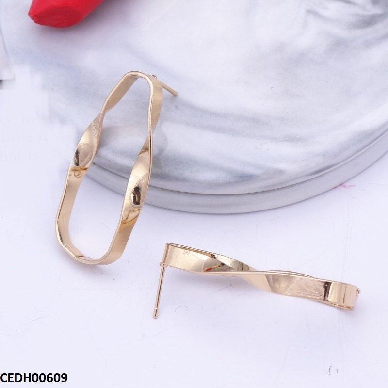CEDH00609 JMN Oval Plain Drop Earring - CEDH