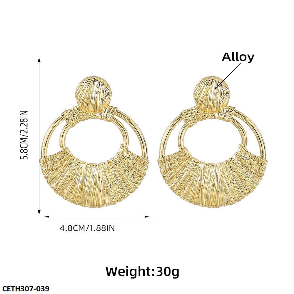 CETH307 LYB Oval Dangles Tops Pair