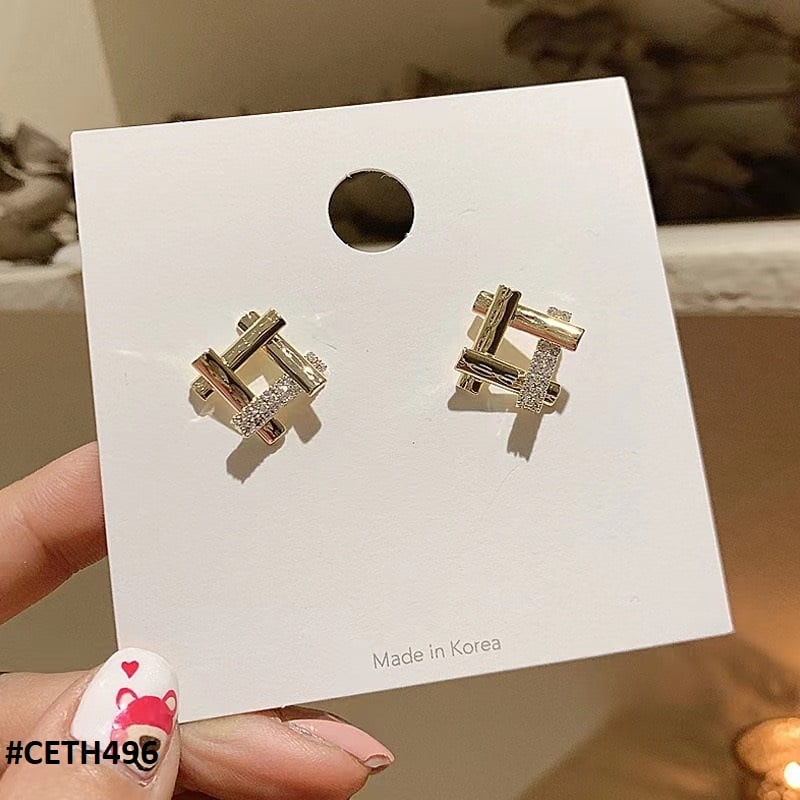 CETH496 BTO Square Stud Tops Pair