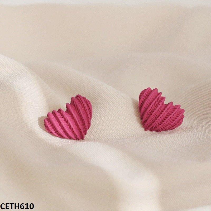 CETH610 XST Red Heart Stud Tops