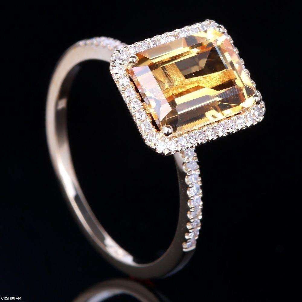 CRSH00744 GWH Rectangle Stone Ring - CRSH