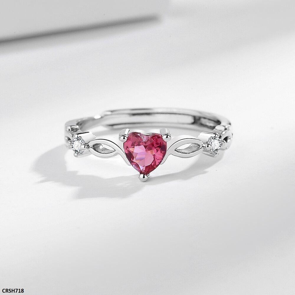 CRSH718-BLX CRSH718 BLX Heart Ring Adjustable