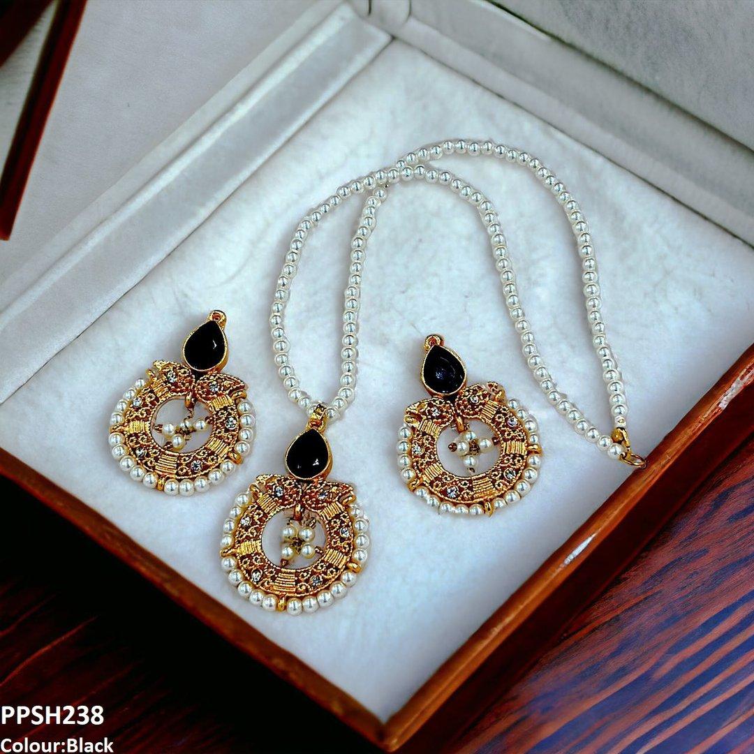 PPSH238 FRN Round/Pear Pendant Set