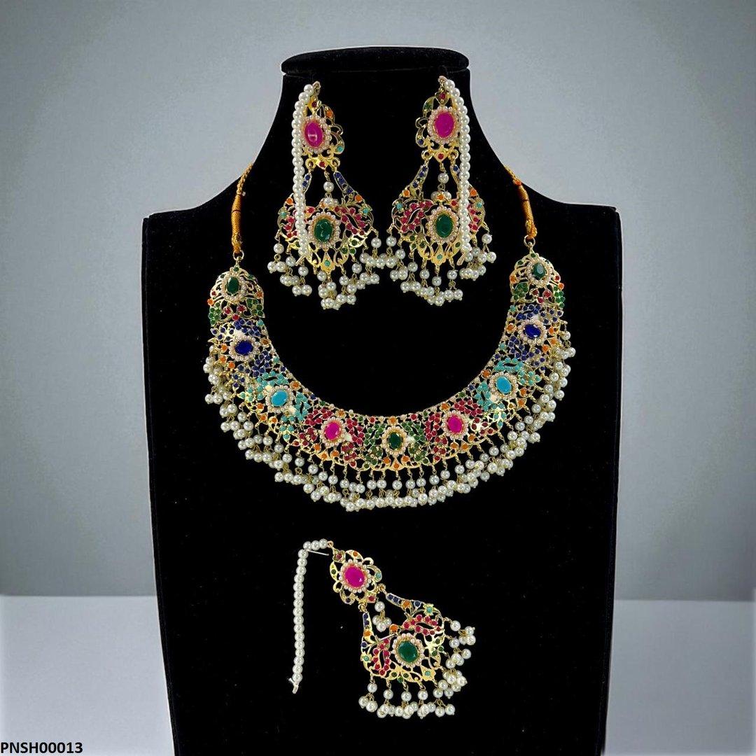 PNSH00013 SDQ Oval Multi Necklace Set - PNSH