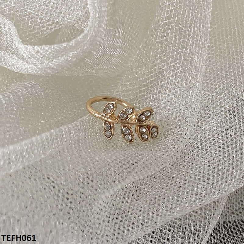 TEFH061 JMN Leaf Single Ear Cuff