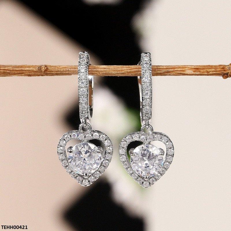 TEHH00421 CSH Heart Drop Round Hoops Pair - TEHH
