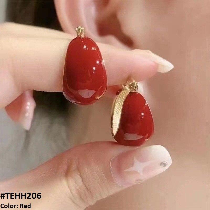 TEHH206 ZHL Painted Ear Hoops Pair