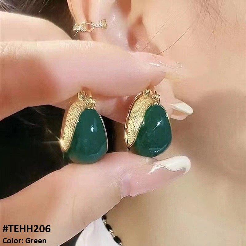 TEHH206 ZHL Painted Ear Hoops Pair