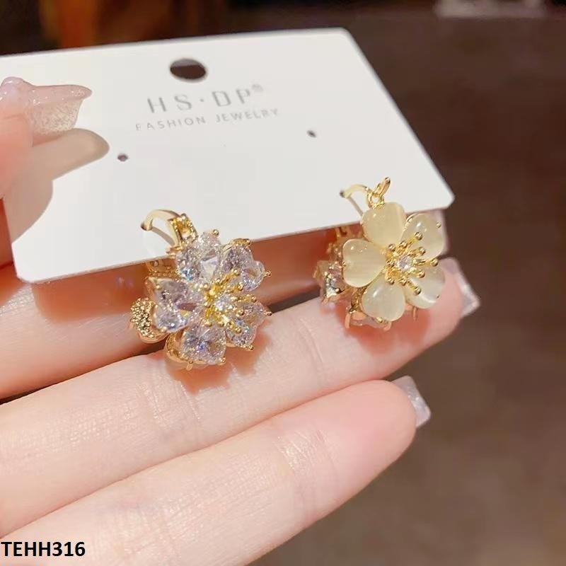 TEHH316 SIQ Flower Pearl Hoops Pair