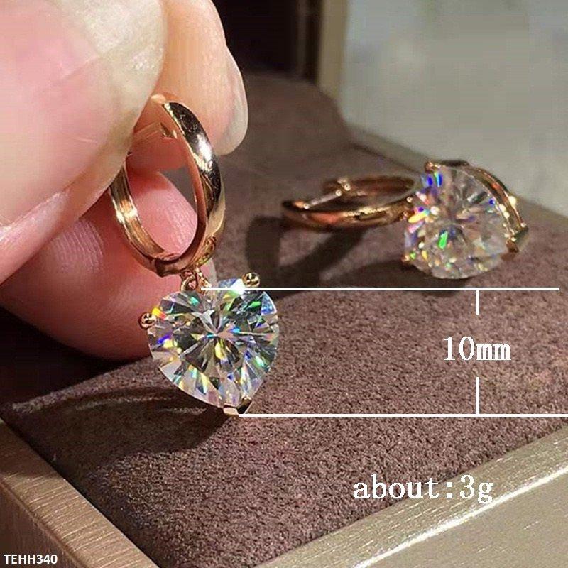 TEHH340 CSH Heart Drop Ear Hoops Pair