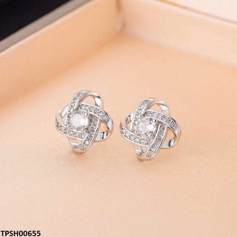 TPSH00655 JJF Studded Rose Pendant Set - TPSH