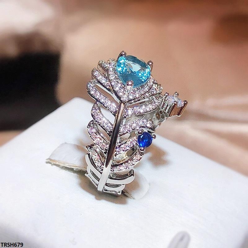 TRSH679 KYC Tear Stone/Leaf Ring Adjustable