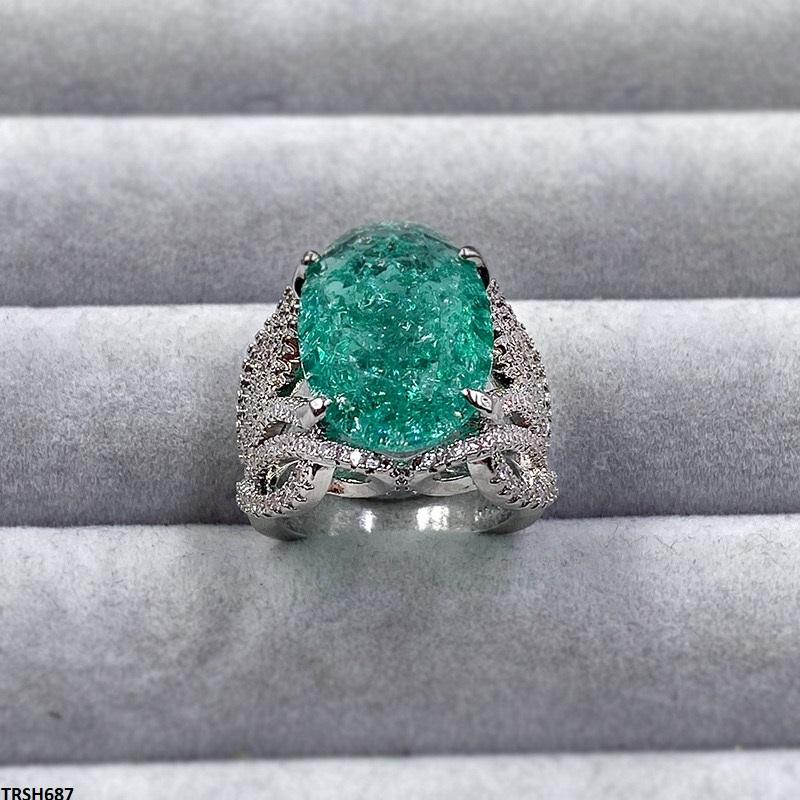 TRSH687 KYC Oval Stone Ring