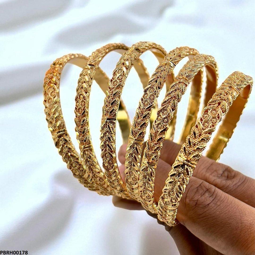 PBRH00178 MZM Rope Twist Bangles 6 Pcs Set - PBRH