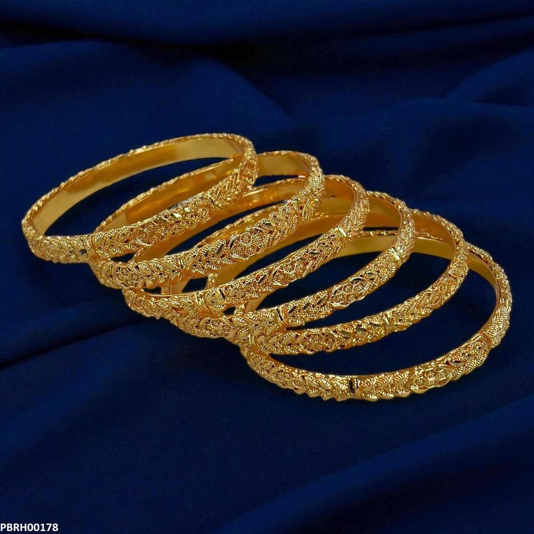 PBRH00178 MZM Rope Twist Bangles 6 Pcs Set - PBRH
