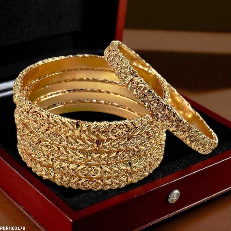 PBRH00178 MZM Rope Twist Bangles 6 Pcs Set - PBRH