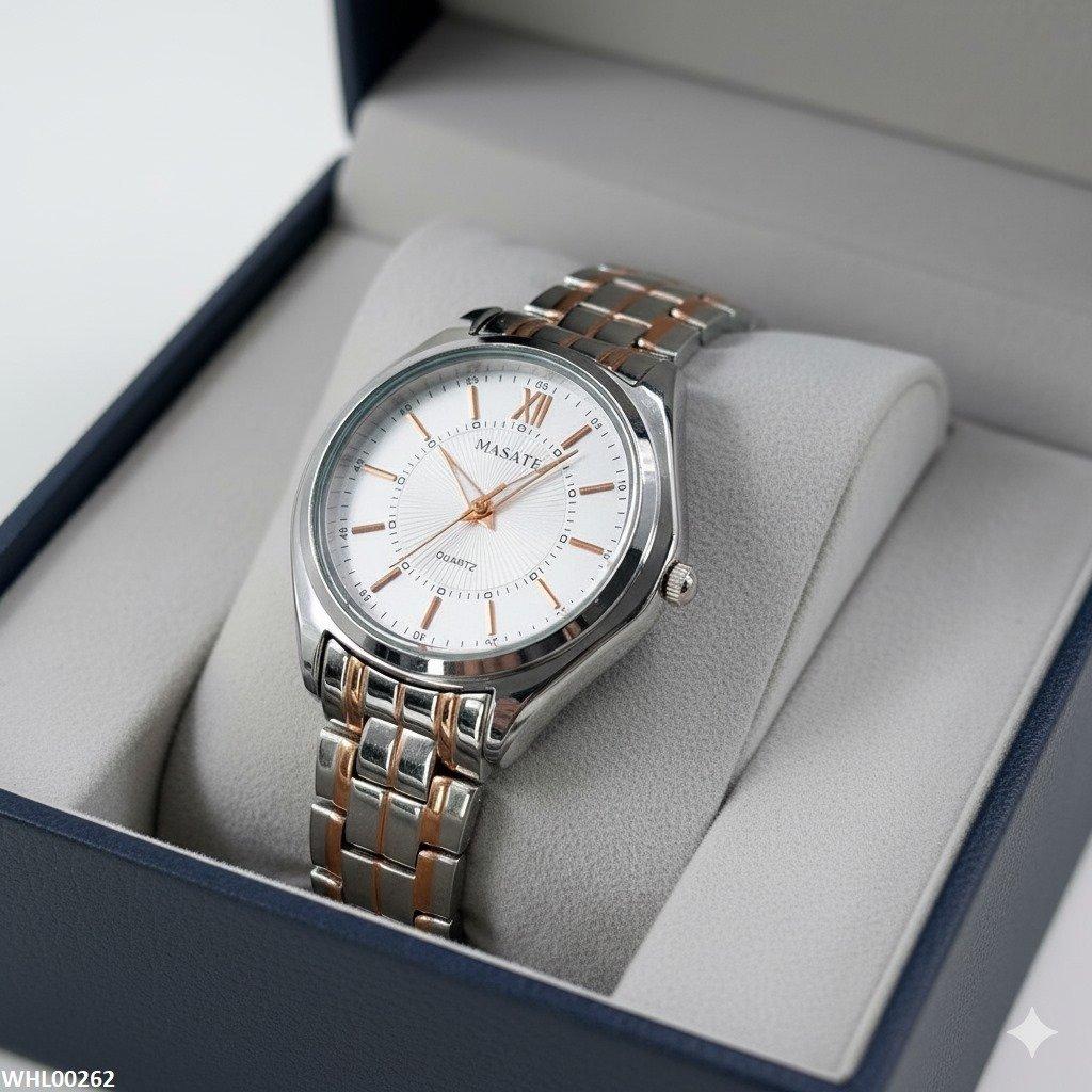 WHL00262 IWA Round Bezel White Dial Watch - WHL