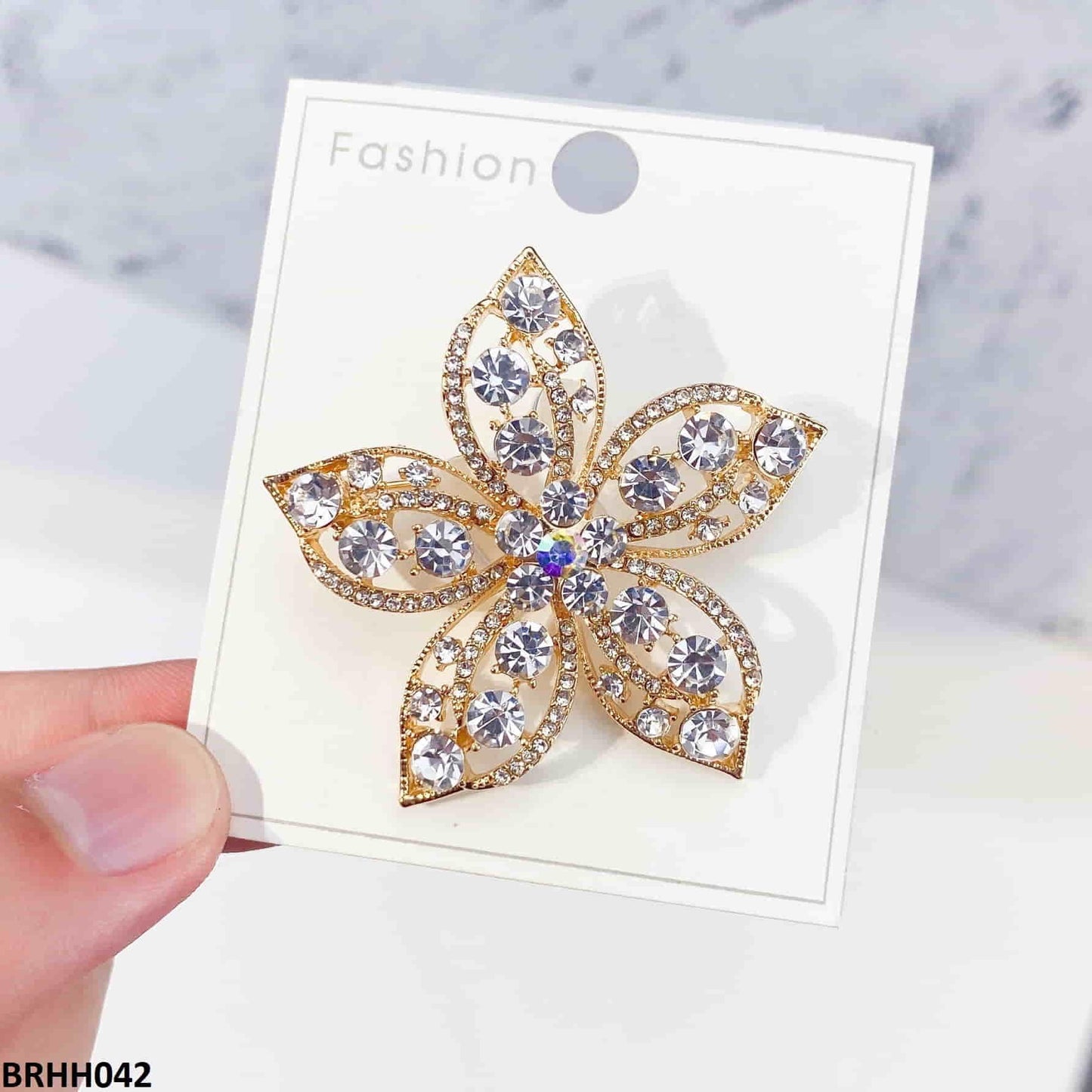 BRHH042 YMO Star Flower Broach