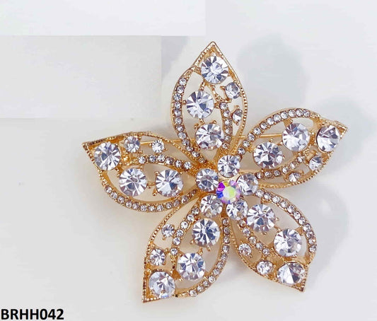 BRHH042 YMO Star Flower Broach