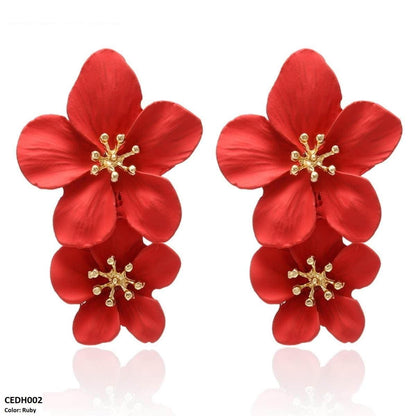 CEDH002 JMN Flower Drop Earrings