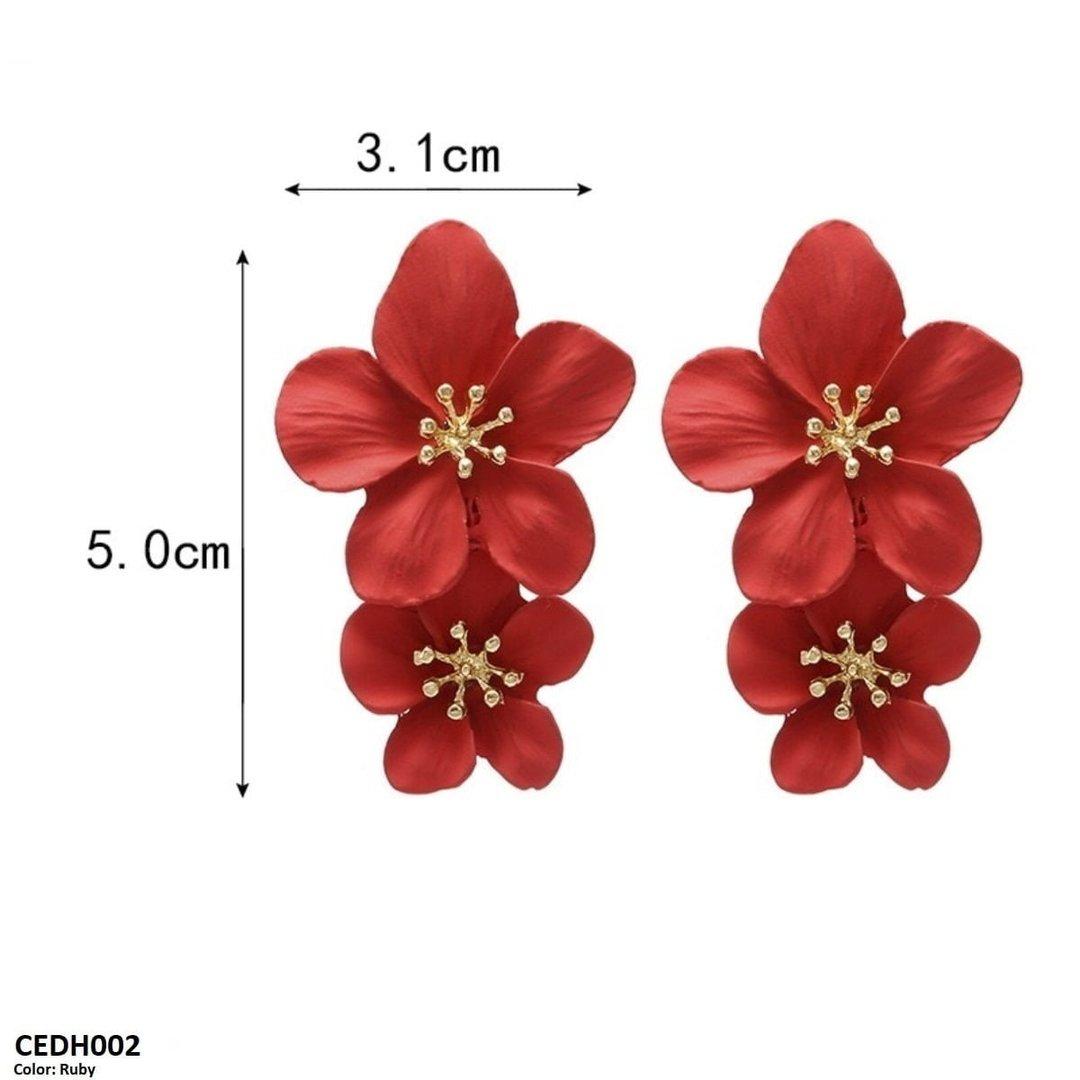 CEDH002 JMN Flower Drop Earrings