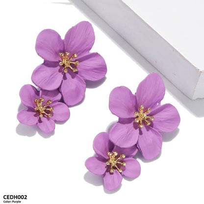 CEDH002 JMN Flower Drop Earrings