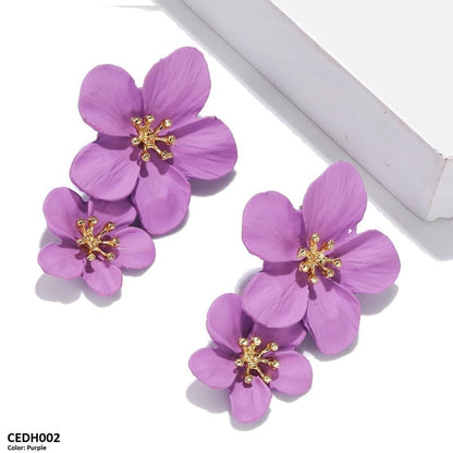 CEDH002 JMN Flower Drop Earrings