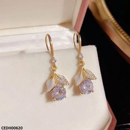 CEDH00620 LSH Double Leaf Drop Earrings - CEDH