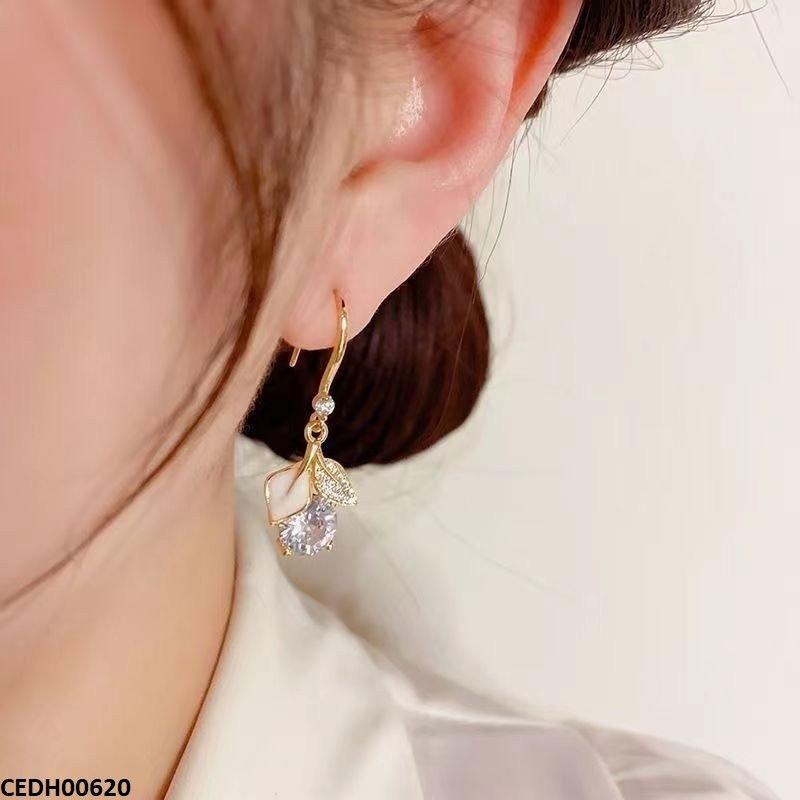 CEDH00620 LSH Double Leaf Drop Earrings - CEDH