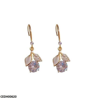 CEDH00620 LSH Double Leaf Drop Earrings - CEDH