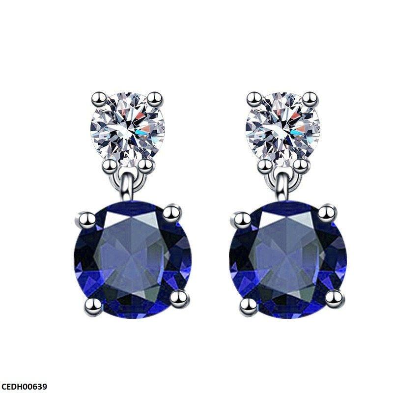 CEDH00639 BLX Double Round Drop Earring - CEDH