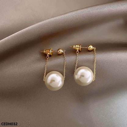 CEDH032 ZLX Pearl Drop Earrings