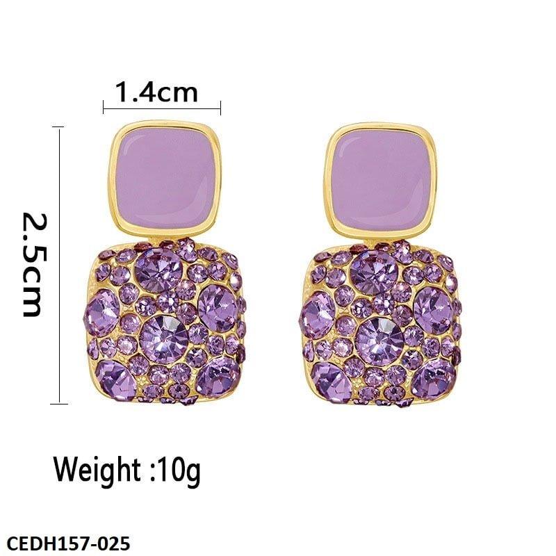 CEDH157 SIQ Traditional Teardrop Ear Earrings Pair