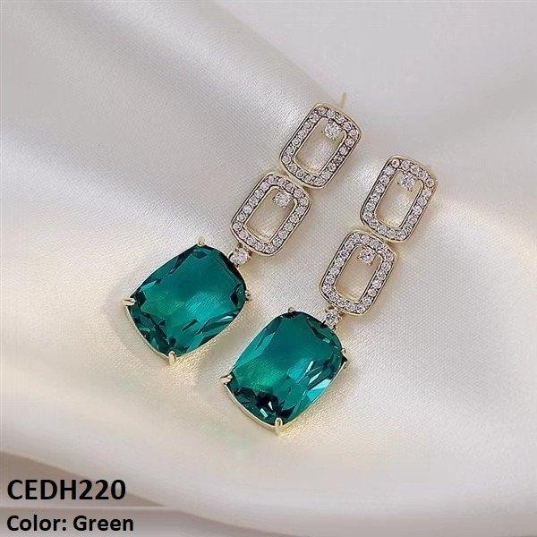 CEDH220 BTO Sterling Square Drop Earrings Pair