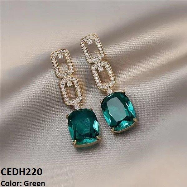 CEDH220 BTO Sterling Square Drop Earrings Pair