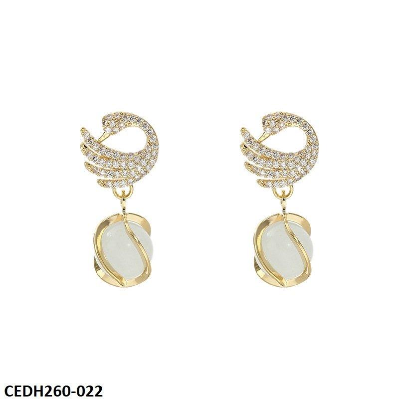 CEDH260 ZHL Peacock Pearl Drop Earrings Pair