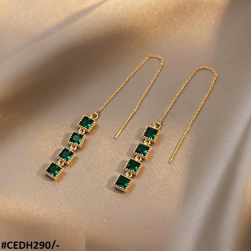 CEDH290 XST Square Drops Ear Earrings Pair