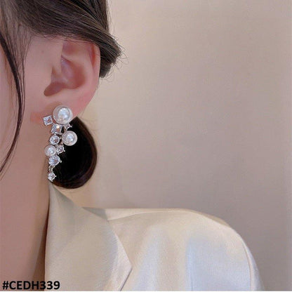 CEDH339 SYB Pearl Ear Drop Earrings Pair