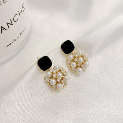 CEDH340 BTO Square Ear Drop Earrings Pair