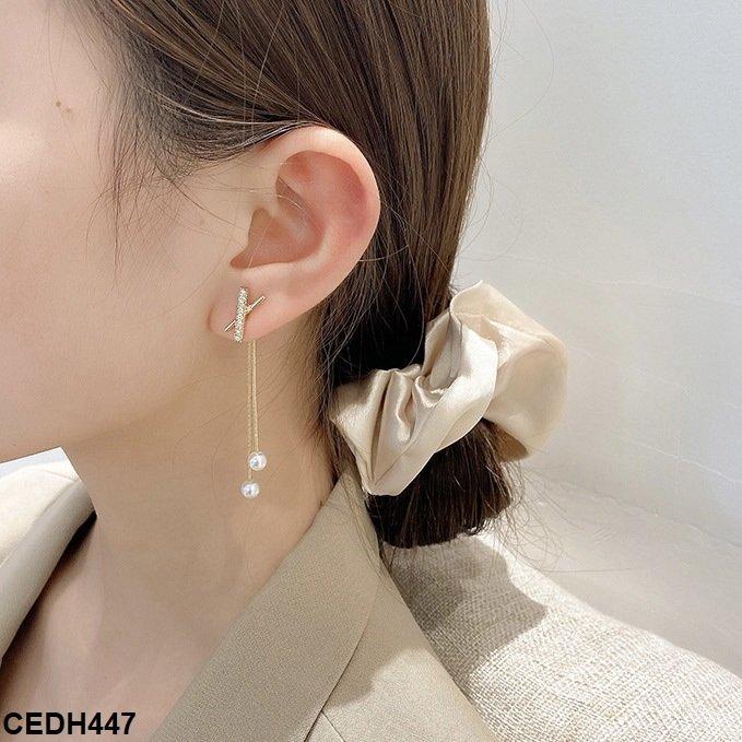 CEDH447 YYZ X-Pearl Ear Drop Pair