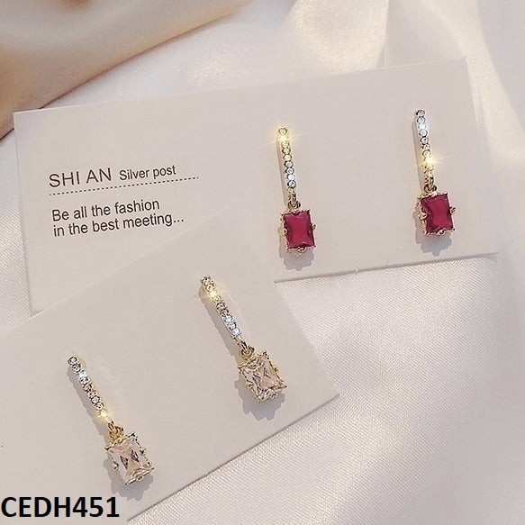 CEDH451 SIQ Square Ear Drop Pair