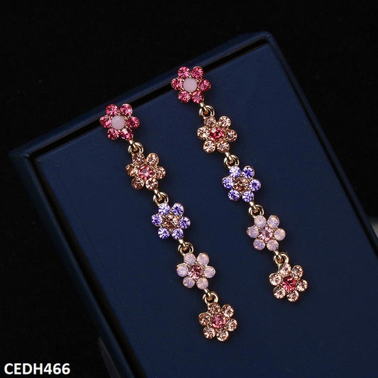 CEDH466 YYZ Flower Drop Earrings Pair