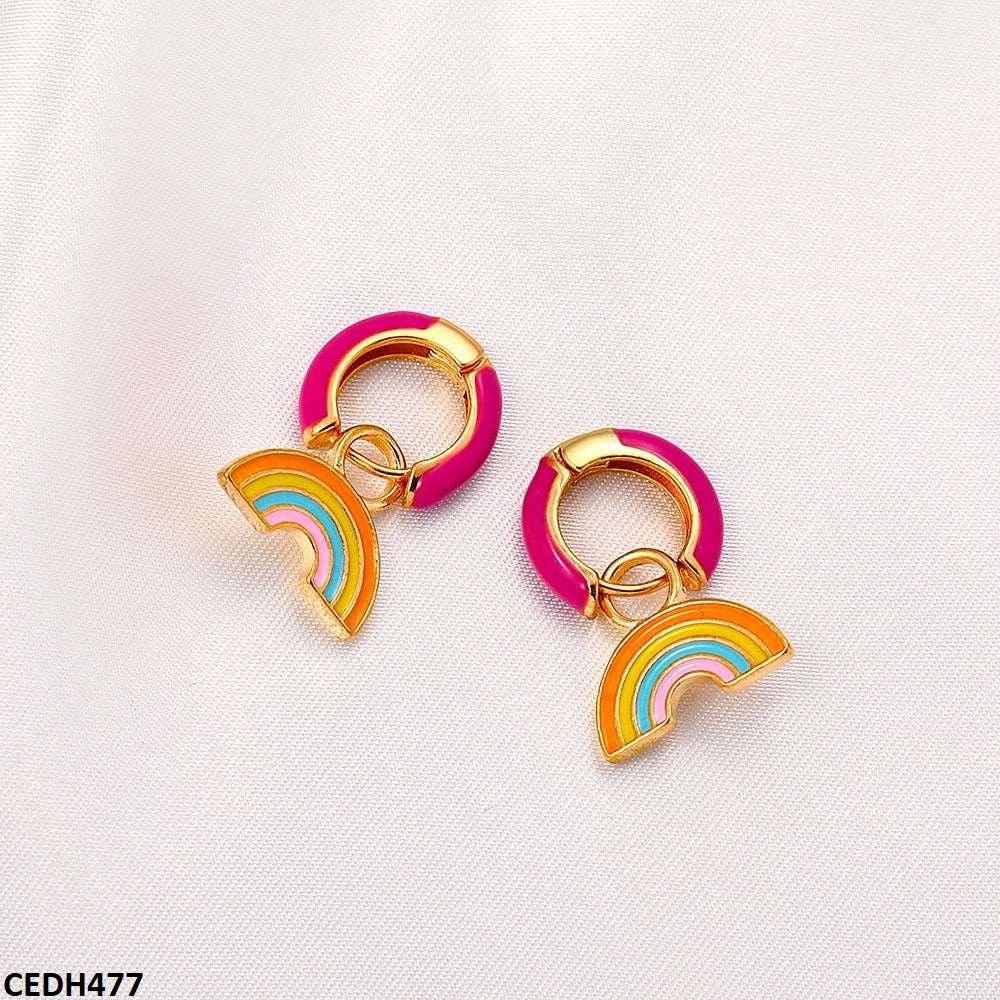 CEDH477 QWN Rainbow Drop Earrings