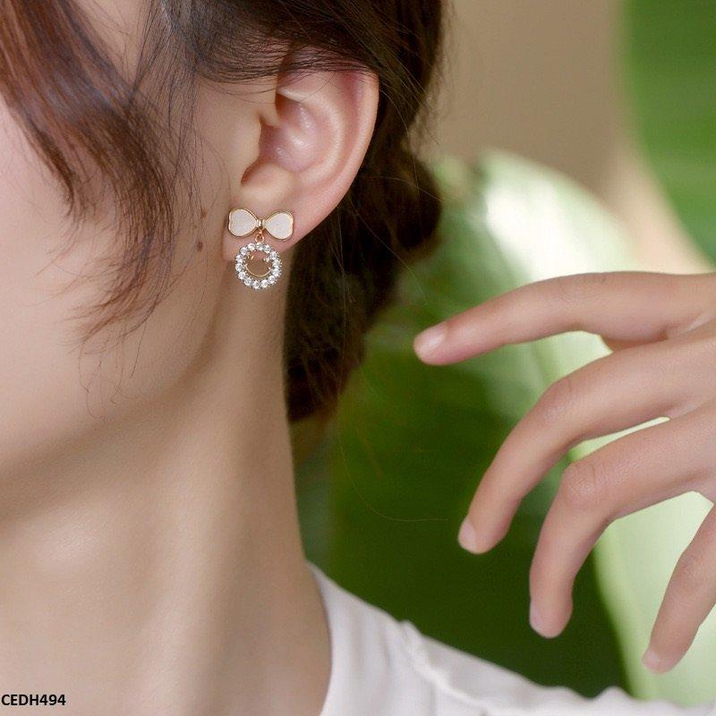 CEDH494 SYB circle Drop Earrings