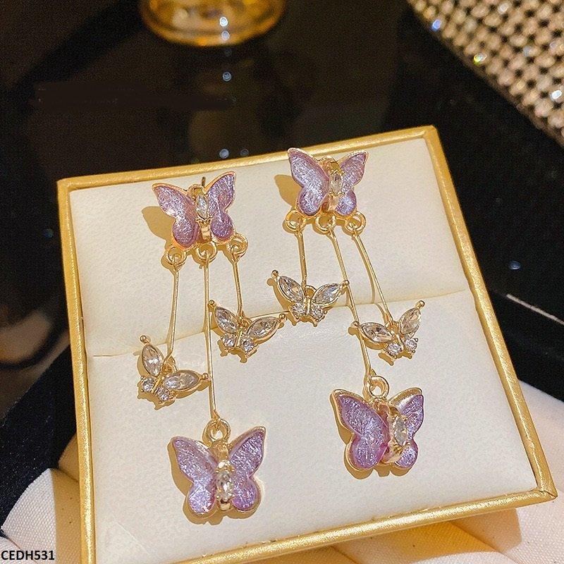 CEDH531 LSH Butterfly Drop Earrings