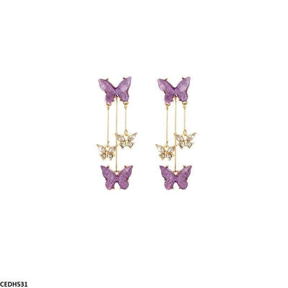 CEDH531 LSH Butterfly Drop Earrings