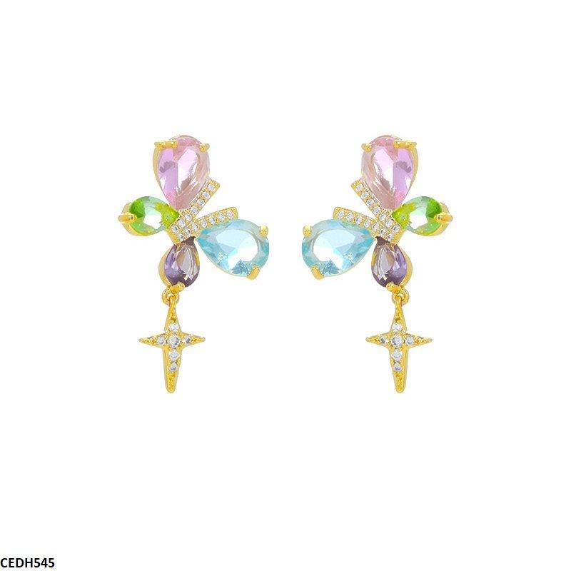 CEDH545 DDJ Tear/Star Drop Earrings