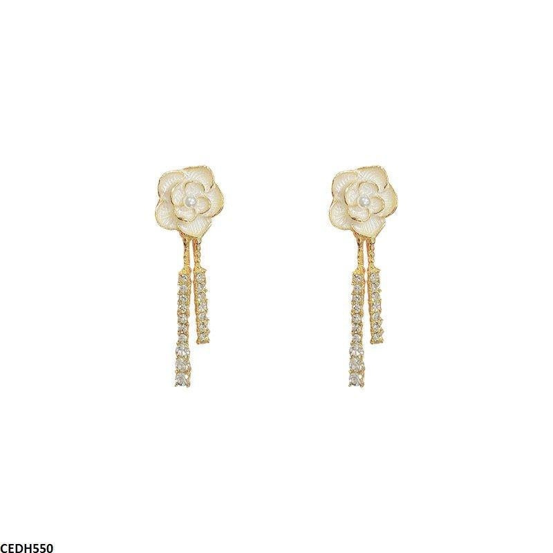 CEDH550 HJF Flower/Layer Drop Earrings